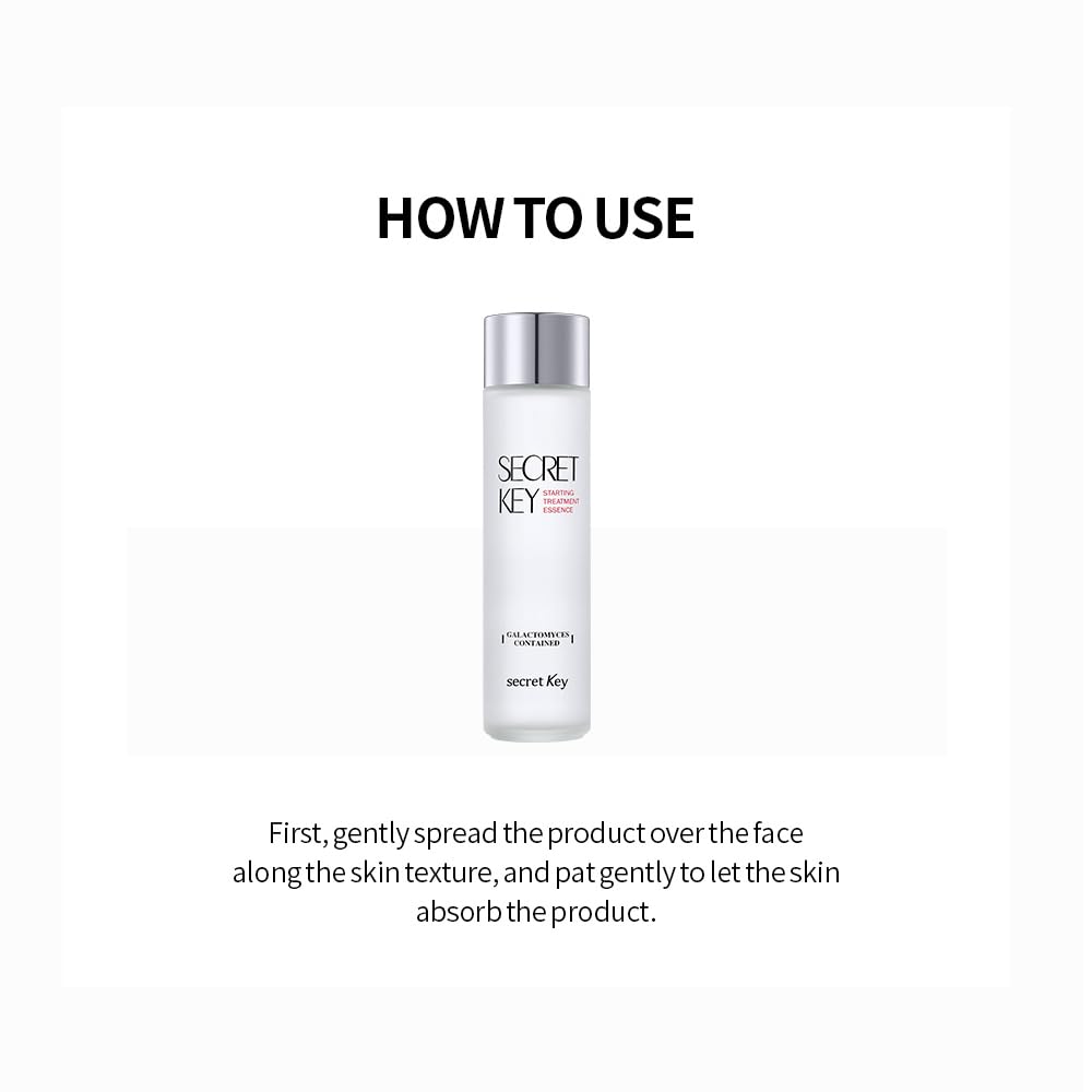 SECRET KEY Starting Treatment Essence 5.24 fl.oz. (155ml) - Galactomyces Contained Antioxidant Moisturizing Boosting First Skin Care Step Essece, Nourushing and Anti-Aging Care with Enzyme