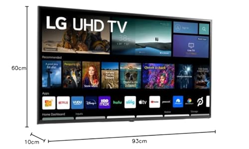 LG Televisor LED Inteligente de 43" Clase 4K (2160p) Disfruta de Plataformas como Netflix, Prime Video, HBO y más + Soporte de Pared (Sin Bases) 43UQ7070ZUD (Reacondicionado)