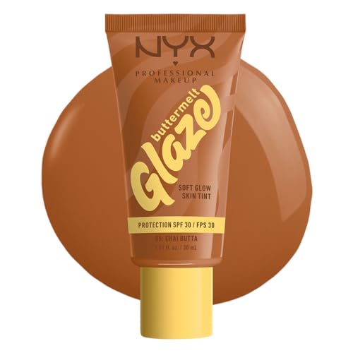Tinta de Maquillaje Glaze Tint con SPF 30 de Nyx Professional Makeup, Tono Chai Butta (Café Claro)