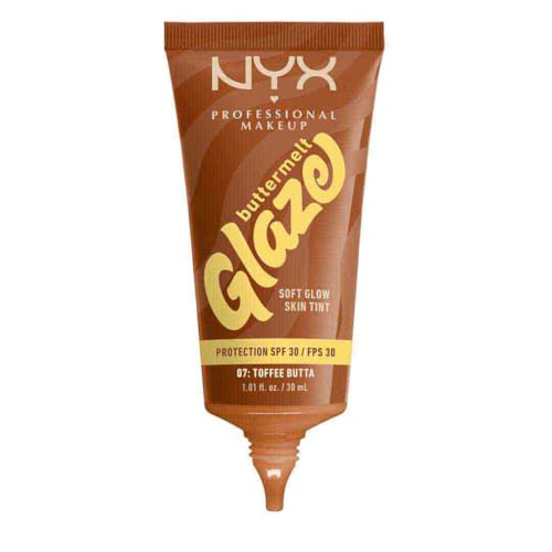 Tinta de Maquillaje Glaze Tint con SPF 30 de Nyx Professional Makeup, Tono Toffee Butta (Café)