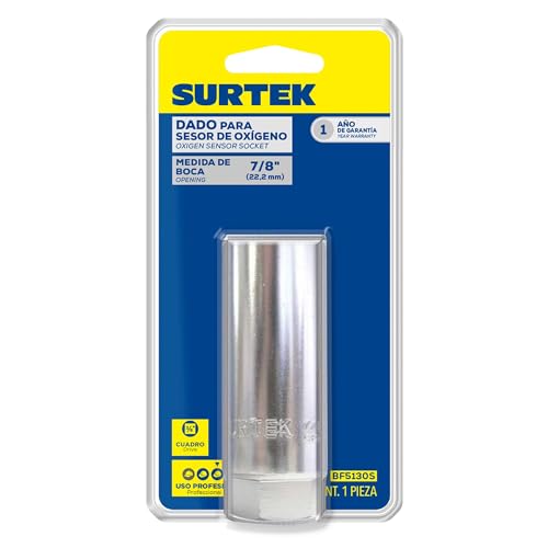 Dado Sensor de Oxígeno Surtek BF5130S Plata 3/8" y 7/8"