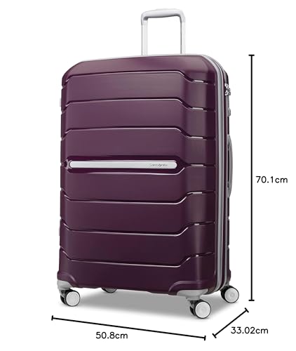 Maleta Spinner Expandible Samsonite Amatista Púrpura con Ruedas Giratorias para Viaje
