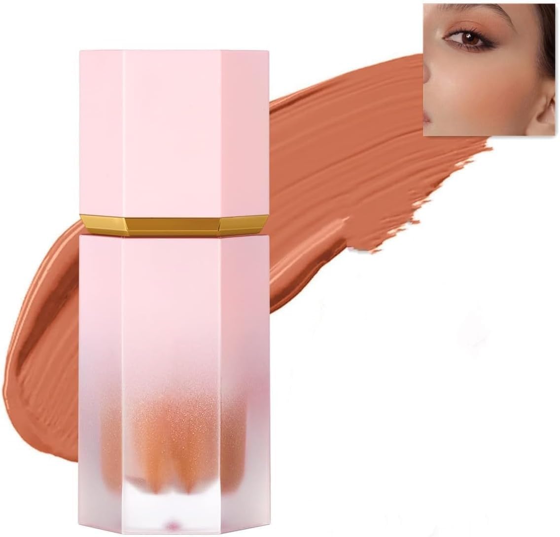 Rubor En Crema, Maquillaje Rubor Líquido, Liquid Blush En Duradero, Rubor Liquido Súper Sedoso Natural, Extensible Y Difuminable, Rubor Facial Hidratante Para Mejillas Rubor en Barra