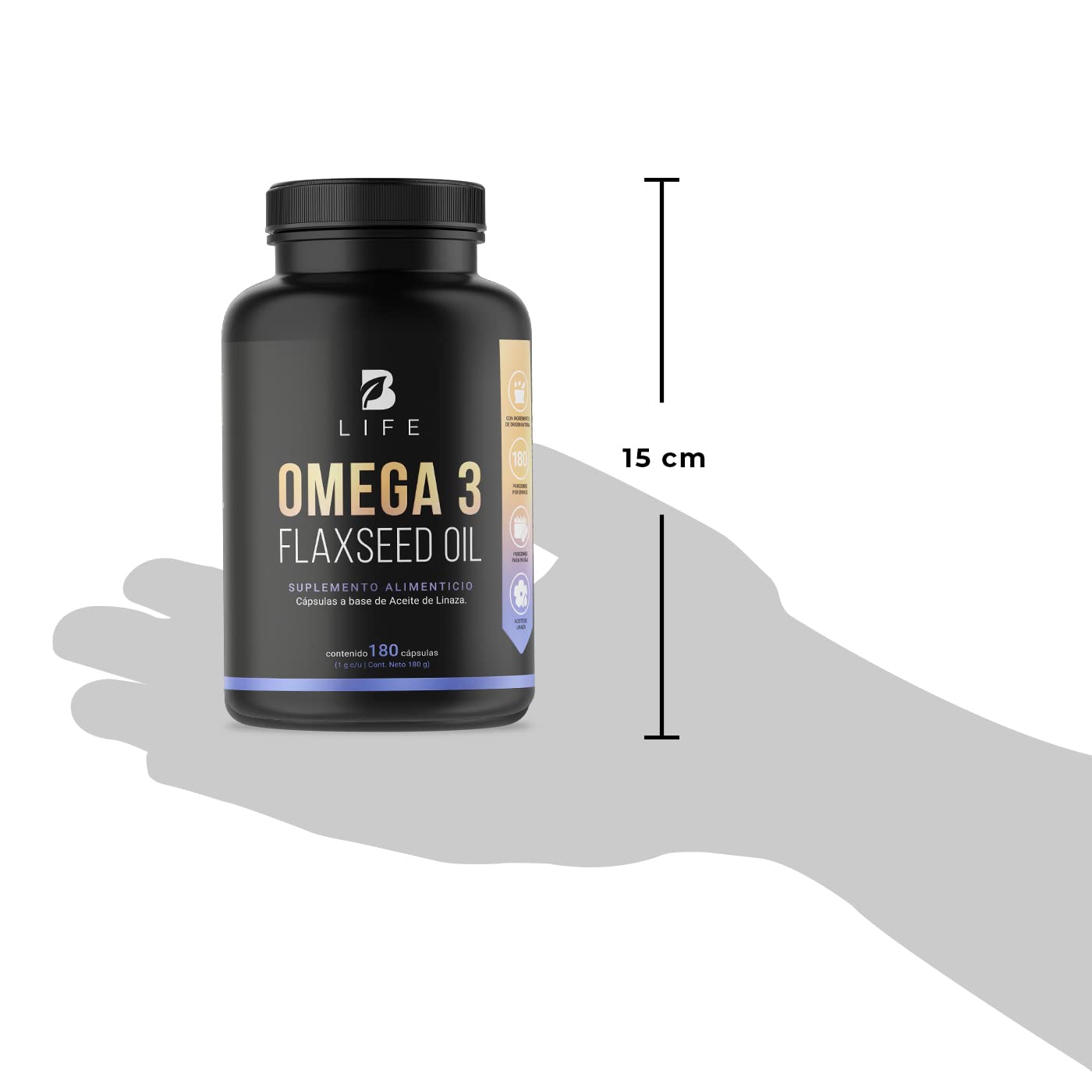 Aceite de Linaza Omega 3 B Life Puro 180 Cápsulas
