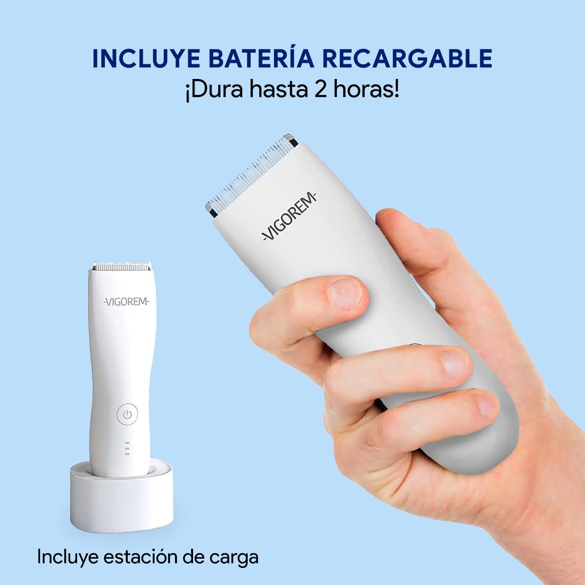 VIGOREM PRO MUJER Rasuradora Para Mujer Zonas Intimas Corporal Bikini Perfecto Impermeable IPX6 Maquina Afeitadora Base Recargable 2 Repuestos Incluidos Ergonómica Cuchilla Cerámica Anticorte