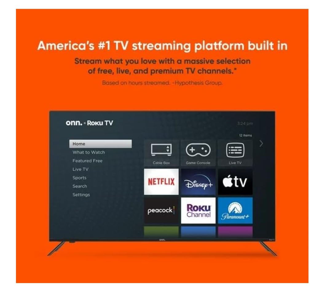 ONN Television Smart TV 43 Pulgadas Class FHD (1080p) LED TV HDR10 WiFi Funciona con Apple Home, Alexa y Asistente de Google 100133209
