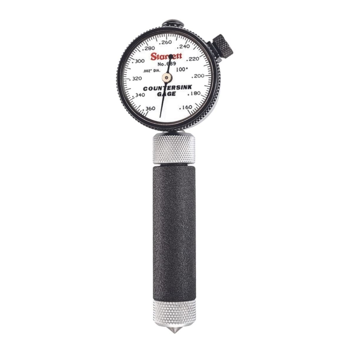 Indicador de Esfera Starrett Avellanadores 100 Grados Rango 0.60-0.360 Pulgadas Graduación 0.2 Pulgadas