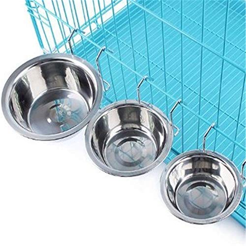 Comederos para Loros, Cuencos Colgantes con Loop Y La Abrazadera De Gancho De Montaje De La Jaula De Acero Inoxidable Agua Fuente Alimentaria para Mascotas para Chinchilla HuróN CacatúA Conura
