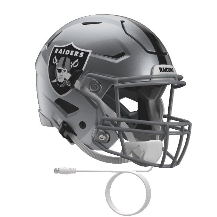 NFL Antena Digital HD para TV, Las Vegas Raiders, Diseño de Casco, Ultradelgada de Alta Definición + Cable Coaxial de 5 Metros - Licencia Oficial