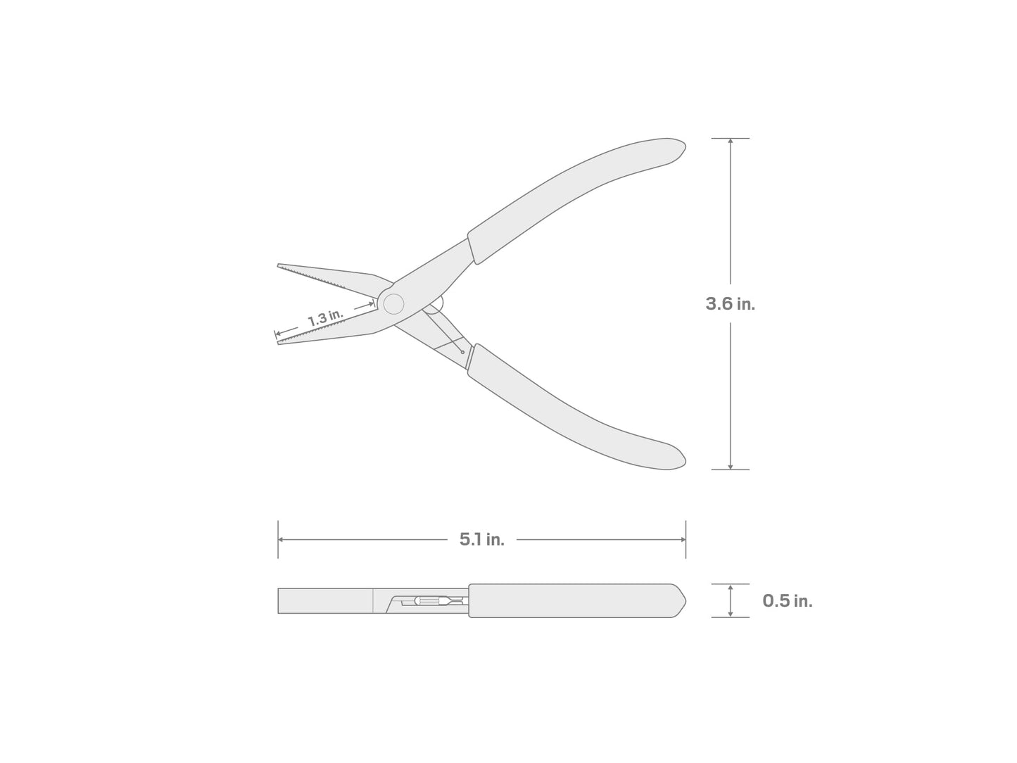 TEKTON PMN21001 - Alicates de punta plana (mandíbula dentada)