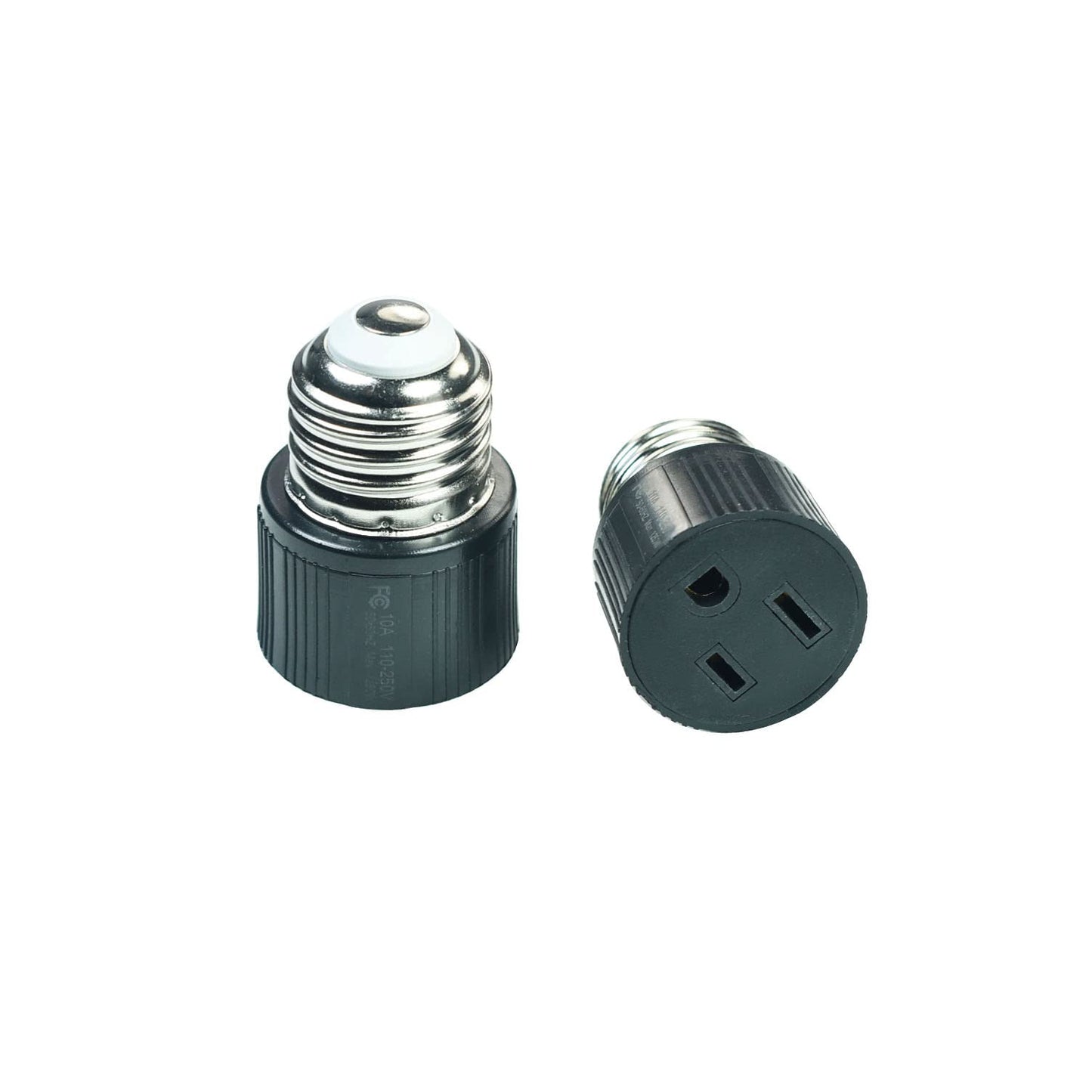 Adaptador de Enchufe de Foco YCSSSD Negro Convertidor de 3 Puntas para Porche y Patio