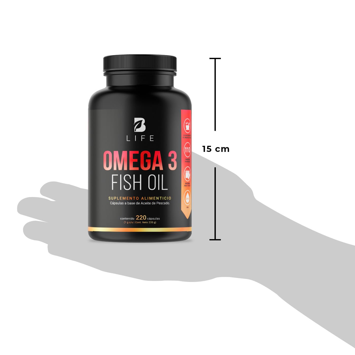 Aceite de Pescado Omega 3 B Life 220 Cápsulas Naturales