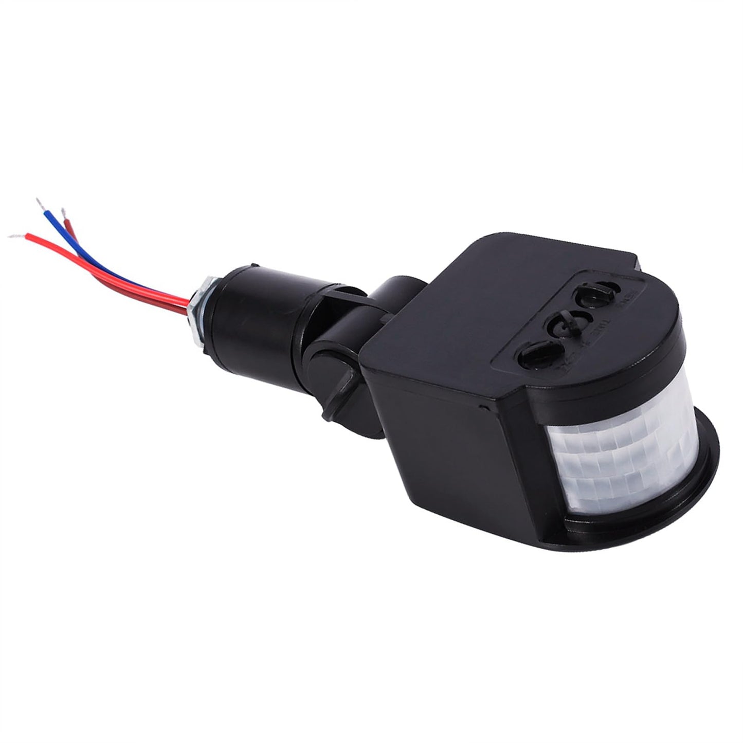 Detector de Movimiento PIR Sensor de Luz de Pared Infrarrojo Negro Exterior