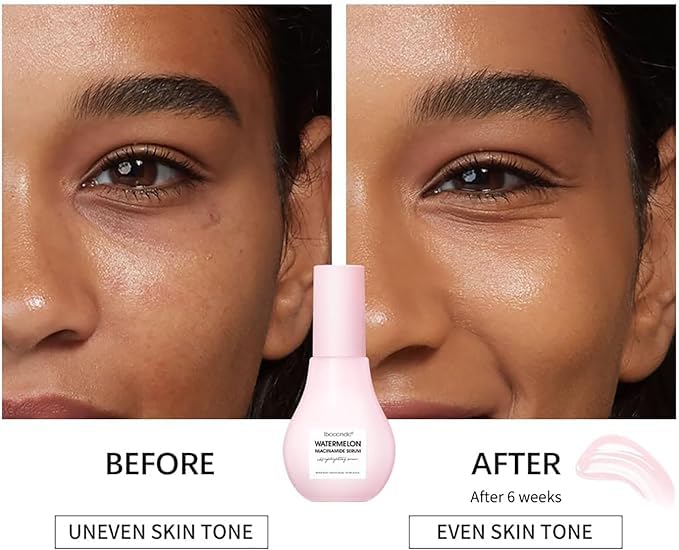 Serum Facial Hidratante e Iluminador con Niacinamida y Sandía, Ácido Hialurónico y Vitamina E, 60ml, Primer para Maquillaje, Paquete de 2