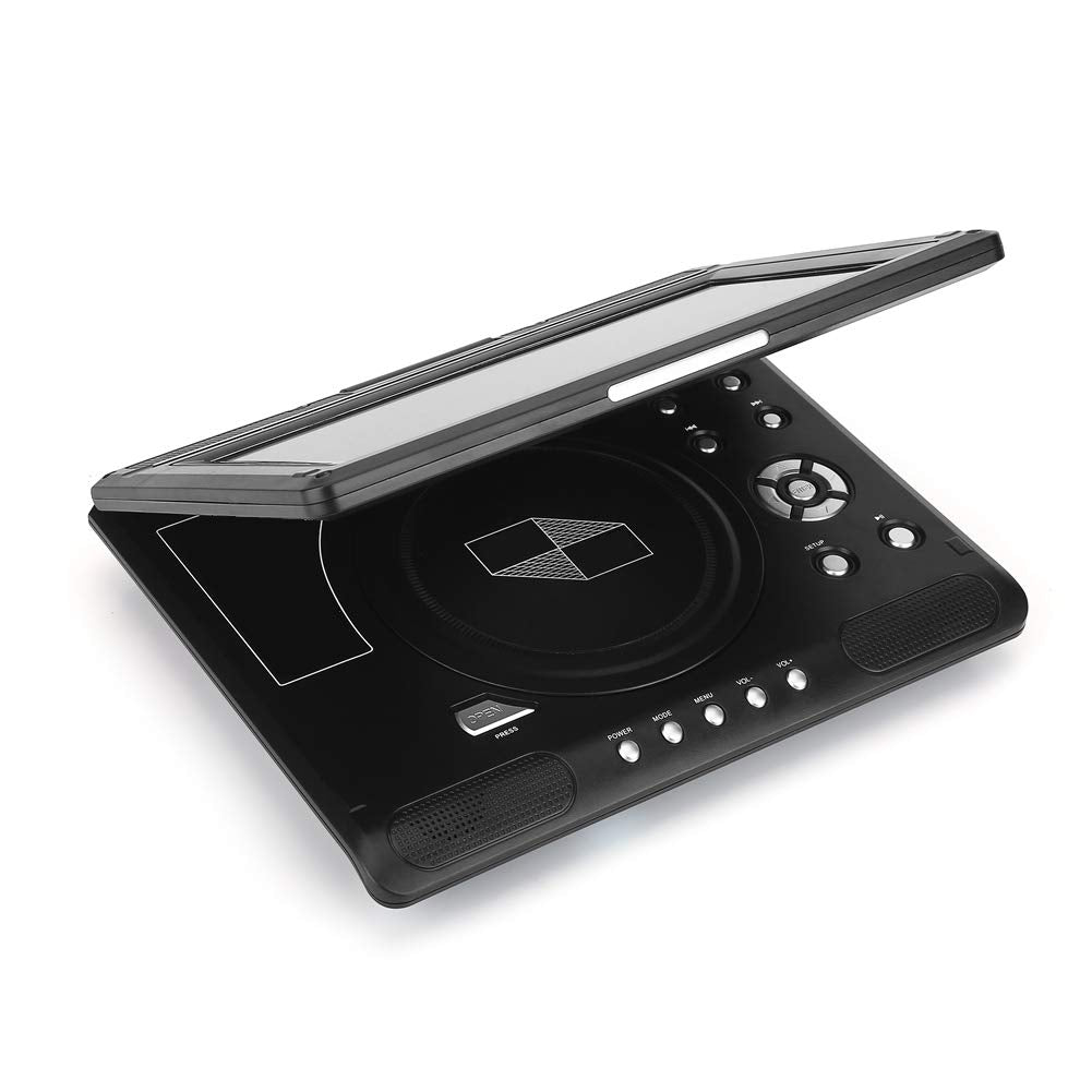 Bewinner 9.8 '' LCD DVD Player, 3in1 HD Reproductor de DVD portátil (Receptor de Radio DVD/TV/FM), 270 girados de Manera Flexible Reproductor de DVD CD Adecuado para Hogar, Coche, Camping