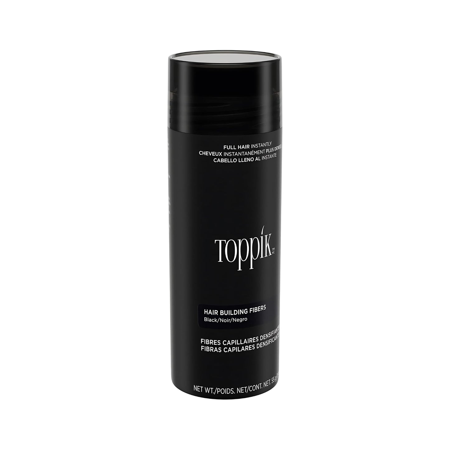 TOPPIK Hair Building Fibers, Black, 1.94 oz.