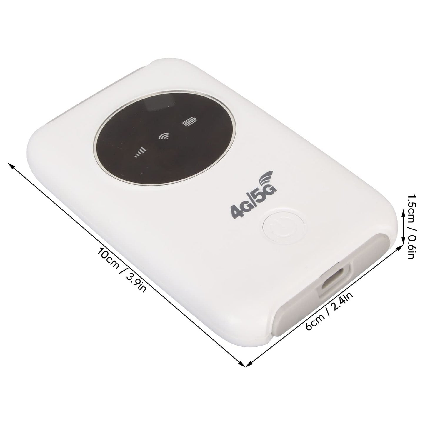 Asixxsix Módem WiFi 4G LTE, Desbloqueado 5G WiFi Hotspot Móvil Router WiFi con Ranura para Tarjeta SIM y Micro USB 300Mbps de Alta Velocidad Portátil de Viaje Hotspot para Viajes