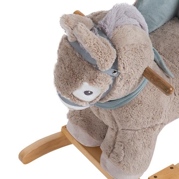 Mecedor de Peluche Carestino Gris Burro