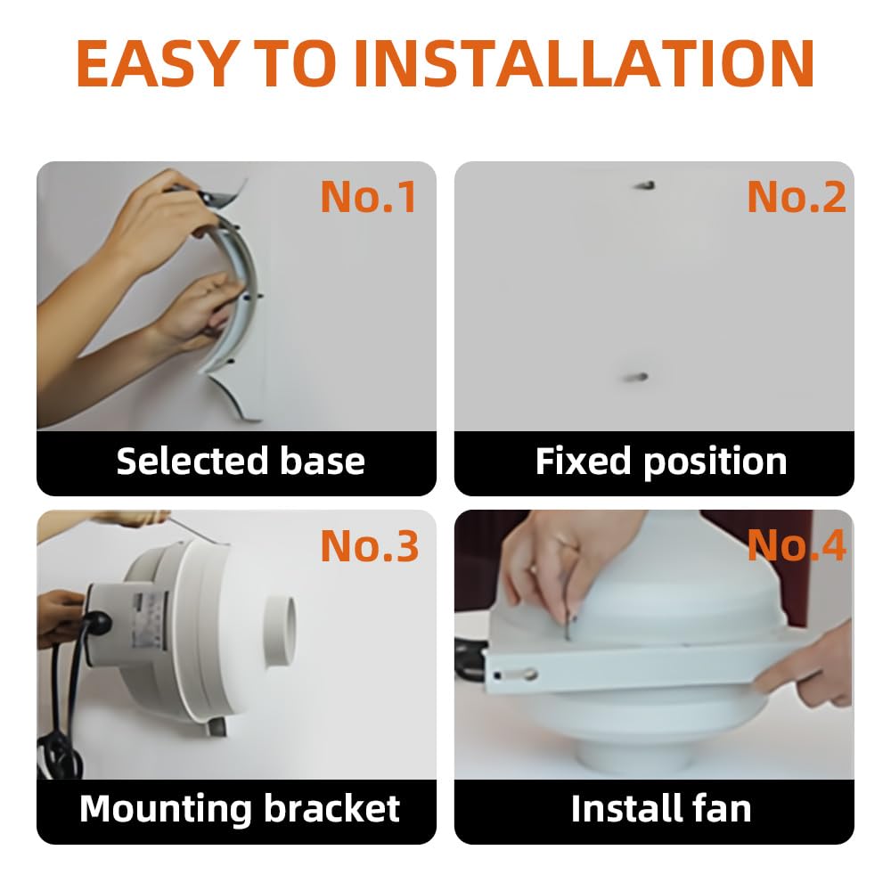 Dcfairfan - Ventilador de Radón de 4 Pulgadas, Silencioso, 260 CFM, IP67, Blanco