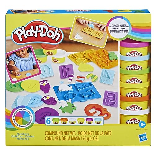Set de Números de Compuesto de Modelado Play-Doh Surtido con Accesorios para Niños y Niñas