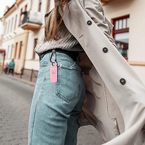 Alarma de Seguridad Personal para Mujer, Luz LED Estroboscópica, Sirena de 130 dB para Universidades