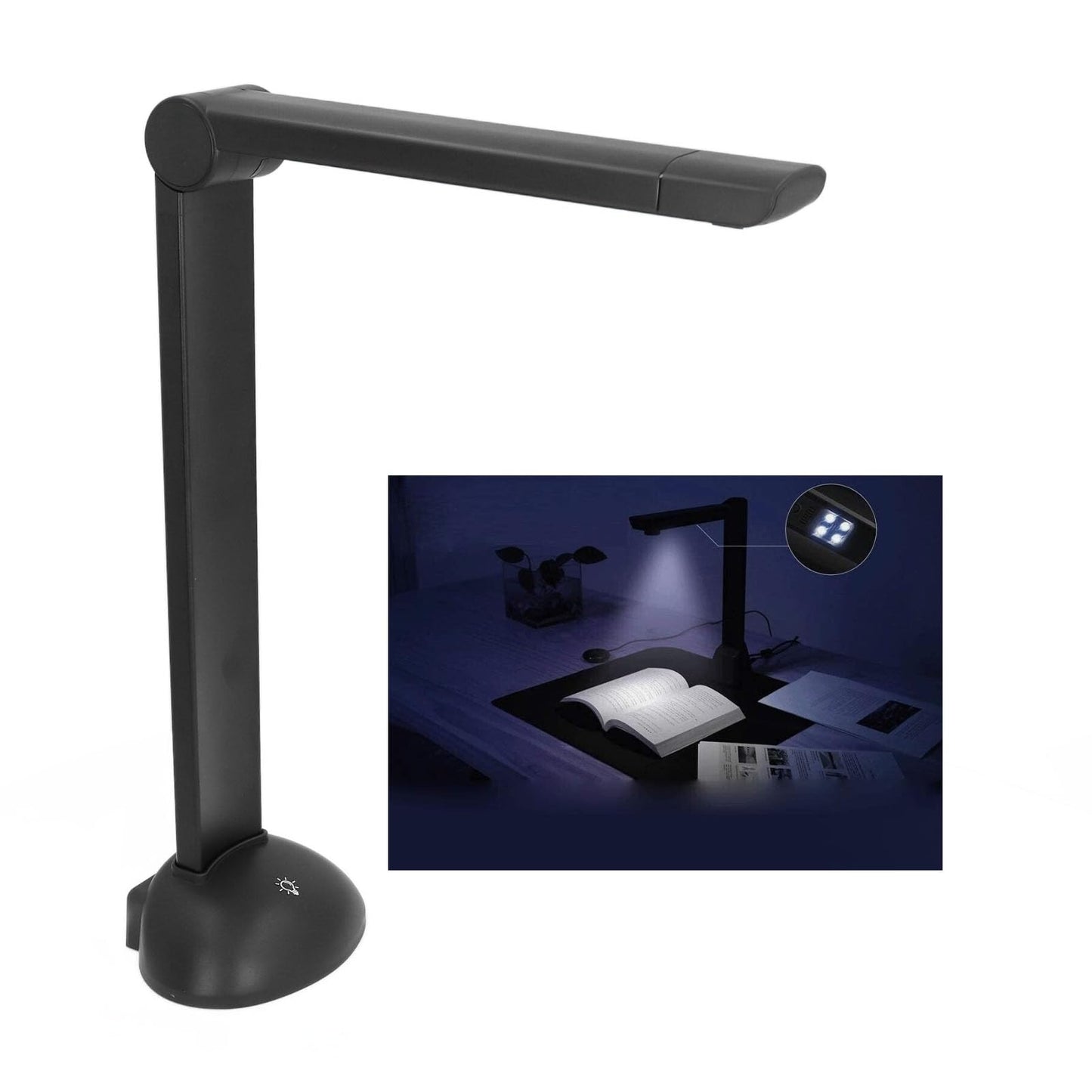 Escáner de Documentos Portátil HD 12MP con luz LED y OCR para la enseñanza en la oficina