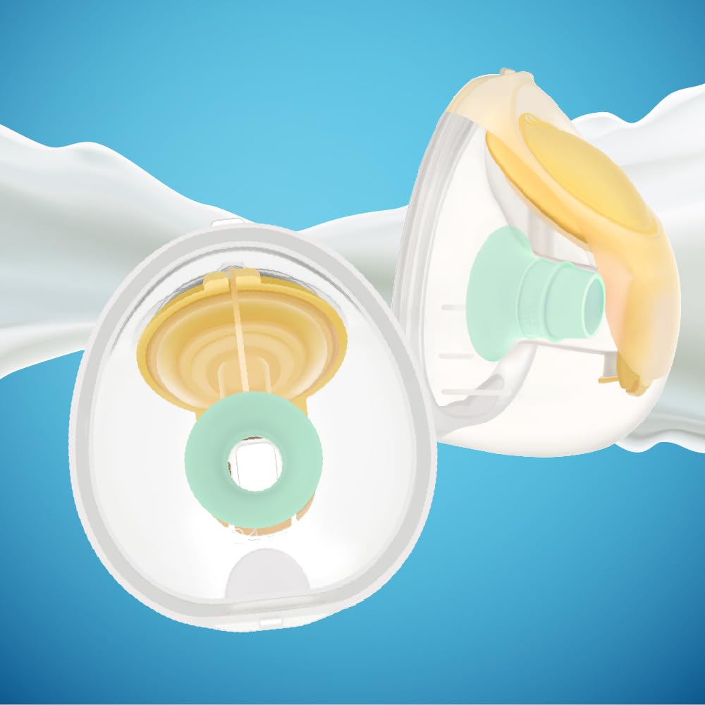 Maymom inserto de Embudo de 14 mm (verde) compatible con Elvie Single/Double Electric, copa portátil Elvie Stride de 24 mm, compatible con Medela PersonalFit Flex Shield, no es pieza de repuesto original de la bomba.