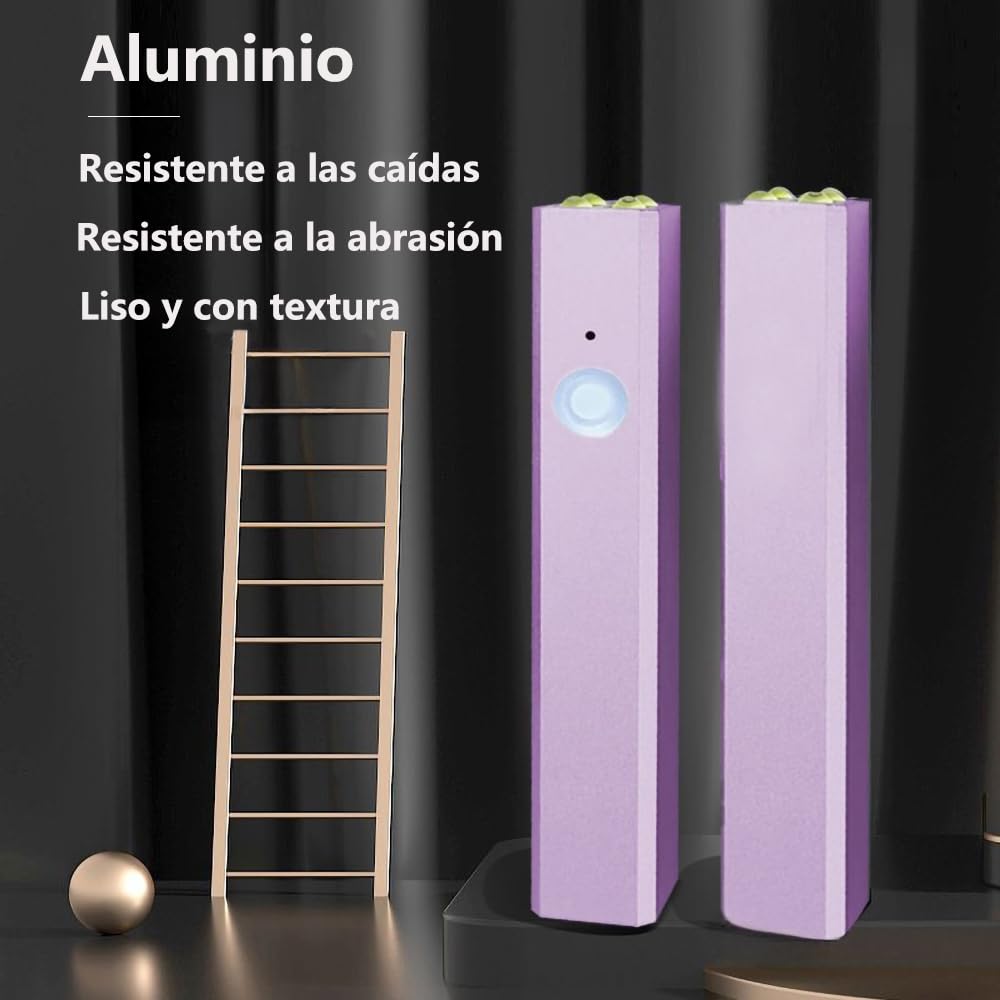 JESWO Lampara para Uñas profesional Recargable, Lampara 4 UV/LED para Uñas de 8W, 2 Ajustes de Temporizador, Lampara LED para Uñas Portátil de Aluminio, Uso en Hogar y Salón
