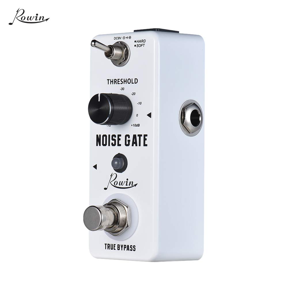 Genérico Pedal de Efectos de Guitarra con reducción de Ruido Noise Gate, 2 Modos, Carcasa de aleación de Aluminio, Bypass Real