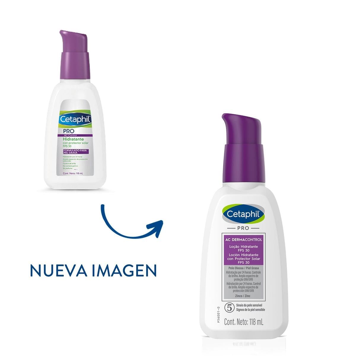 CETAPHIL PRO AC Dermacontrol 1 pz 118 ml Efecto Calmante y Seborregulador Recomendada por Dermatólogos para Piel Sensible, 051 kilograms, 118 mililitro, 1