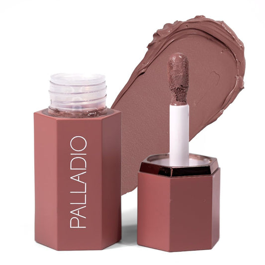 Palladio Rubor Líquido para Mejillas y Labios 2 en 1 Maquillaje, Rubor Facial, Fórmula Liviana en Crema, Resistente a Manchas, Rubor Pigmentado de Larga Duración, Acabado Radiante, Dusty Rose