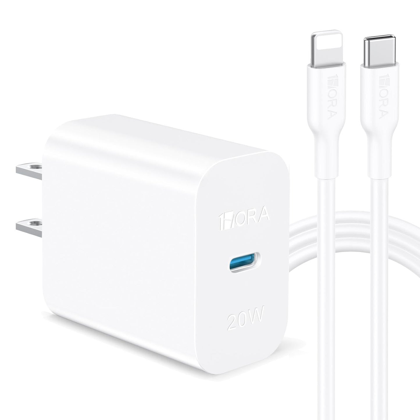 1 Hora Cargador Carga Rapida para IP 14, 20W Cargador Tipo C, con Cable USB C a Lightning 1M 3A, Compatible con IP 14 13/13 Pro MAX/12/11/X/XS, iPad Mini, iPad Air