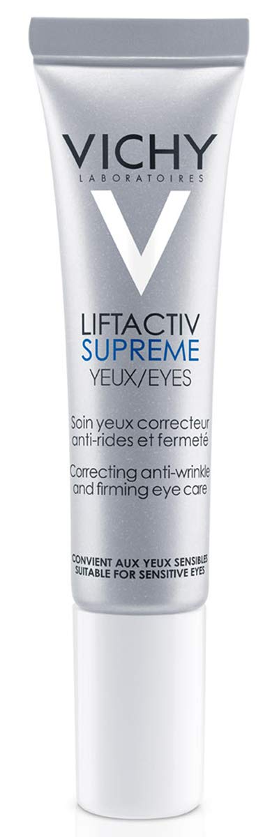 Vichy Liftactiv Crema de día anti-edad efecto lifting 50ml + LiftActiv Crema para Contorno de Ojos - antiarrugas y reafirmante, con Ramnosa y cafeína actúa en arrugas, párpados, bolsas y ojeras.