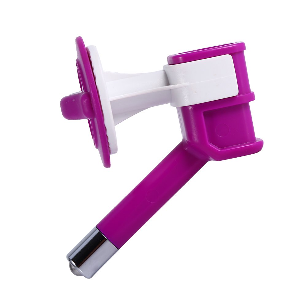 Dog Cat Water Dispenser Automatic Plastic Nozzle Drinker Waterer Hanging Fountain Feeder Pet Watering Supply (Color : Purple)
