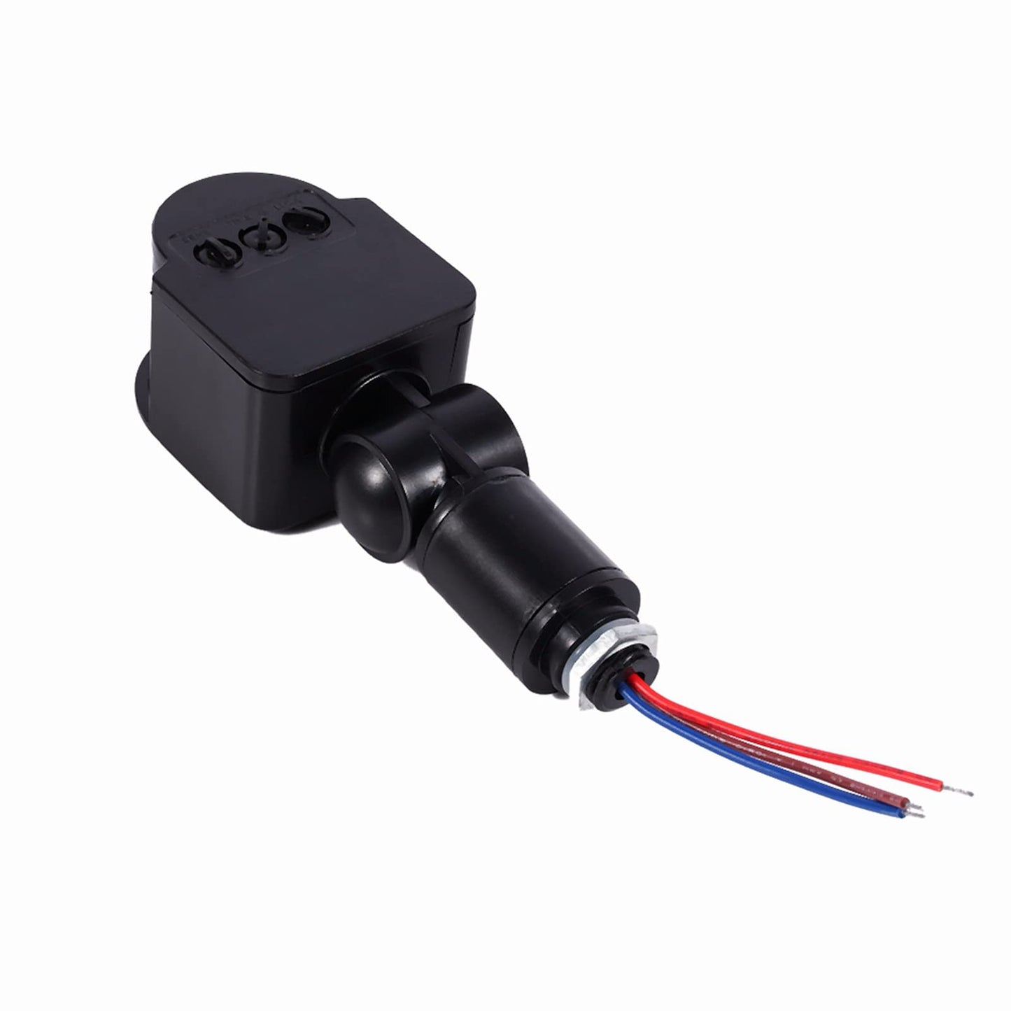 Detector de Movimiento PIR Sensor de Luz de Pared Infrarrojo Negro Exterior