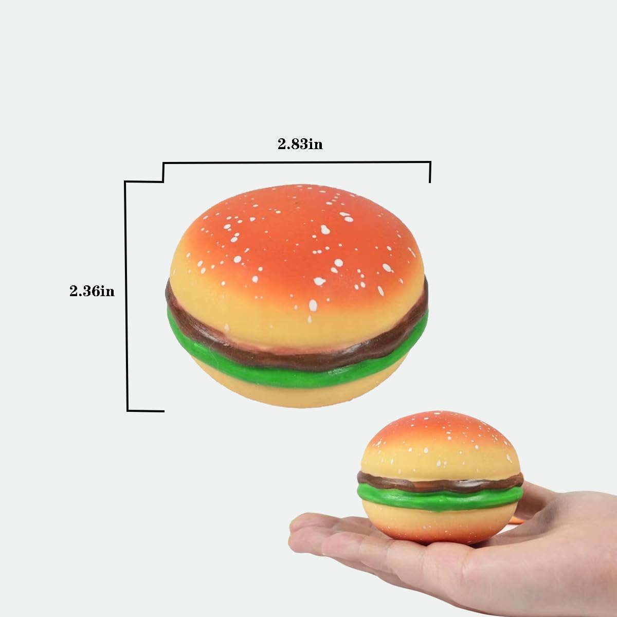 AHYCS - Juguetes para hamburguesas, juguetes para apretar hamburguesas, juguetes para hamburguesas estirables para aliviar el estrés, juguete divertido y novedoso, juguete de simulación para