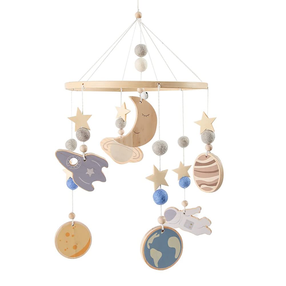 Lindo móvil para cuna con brazo móvil para cuna de bebé, soporte móvil para cuna de bebé, soporte móvil para cuna – Móvil neutro de género para decoración de guardería, accesorio móvil para cuna de bebé para decoración de guardería