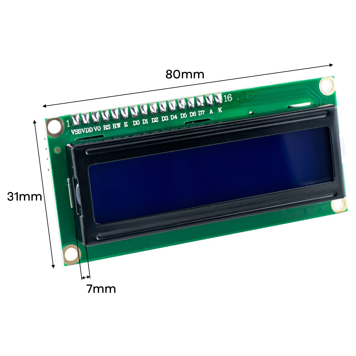 Hosyond - Módulo de visualización LCD I2C IIC 1602 de 16 x 02 para Arduino Raspberry Pi