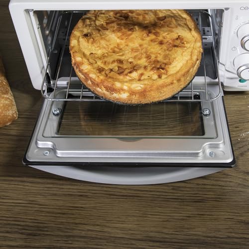 Cecotec Horno de sobremesa Bake&Toast 1090 White, 10 l, 1000 W, temporizador 60 min, temperatura regulable hasta 230 °C, bandeja para hornear, parrilla y pinzas.