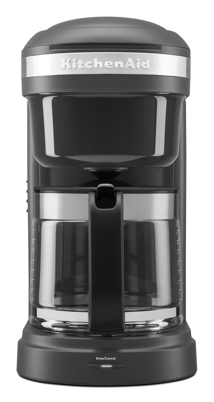 KitchenAid KCM1208DG Spiral Showerhead 12 Cup Drip Coffee Maker, Matte Charcoal Grey