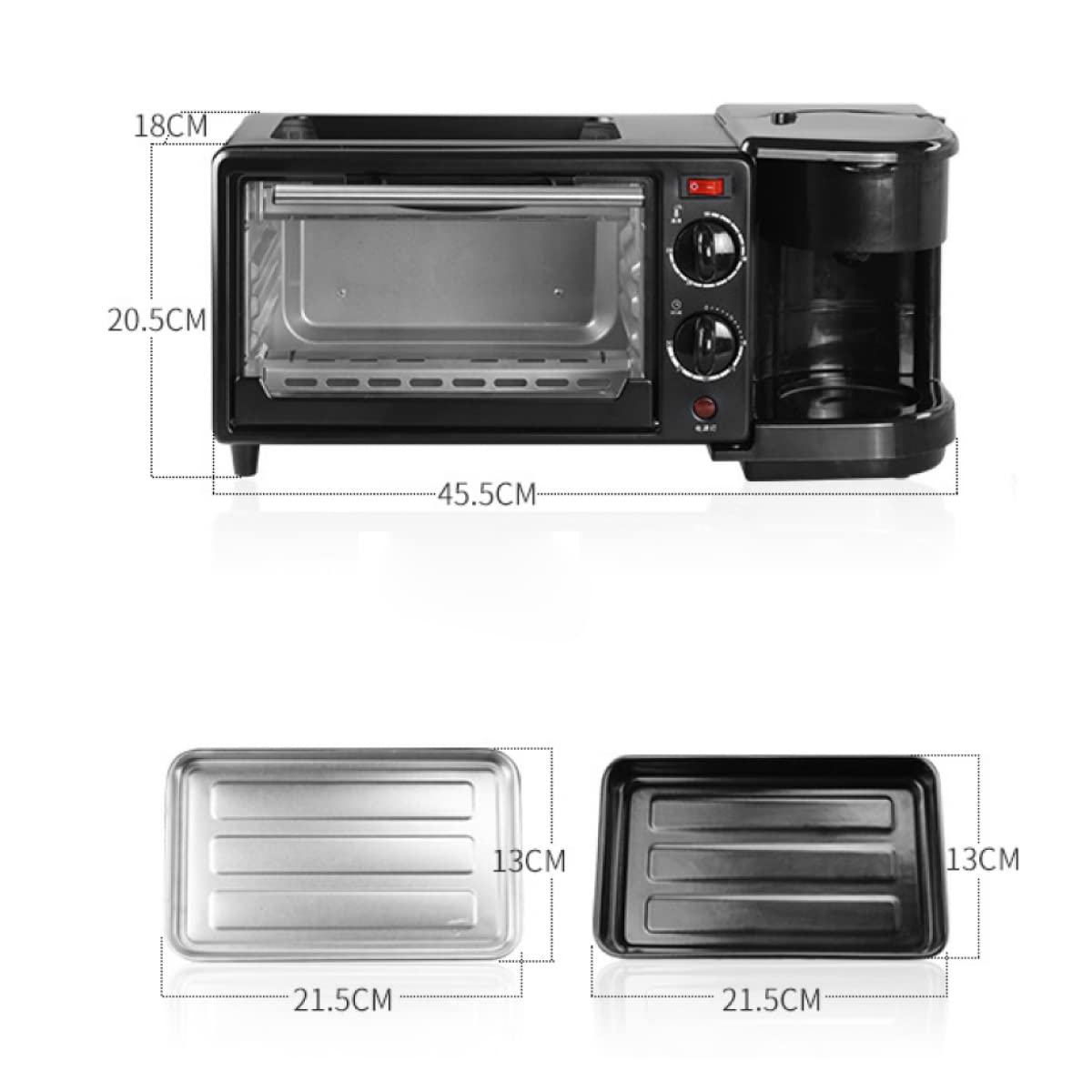 Ilios Innova Horno 3 en 1 maquina de desayuno sarten cafetera mini horno
