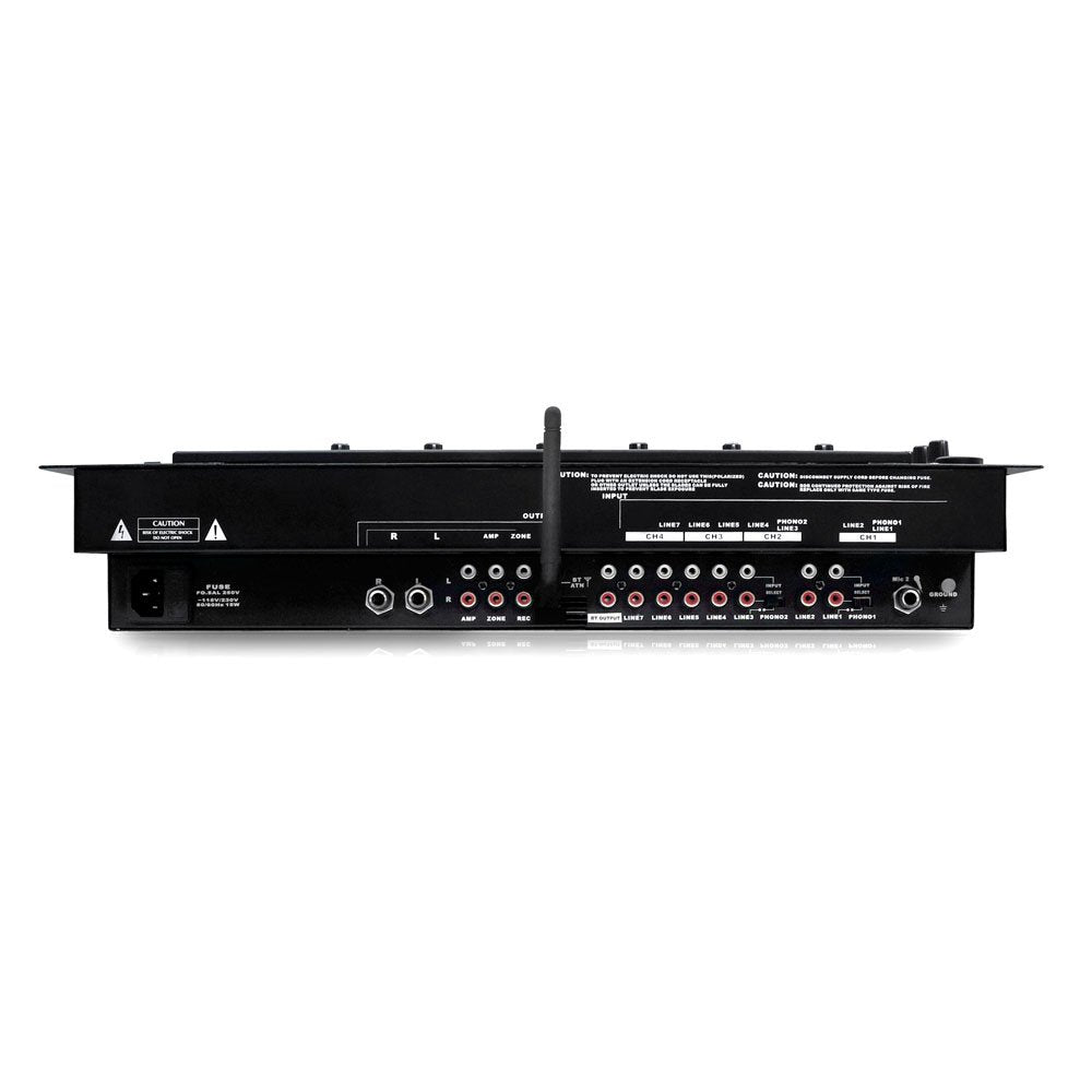 Controlador DJ Pyle Bluetooth Negro con Iluminación LED y Ecualizador 10 Bandas