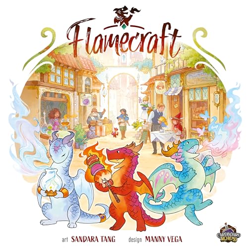Lucky Duck Games Flamecraft Board Game | Strategy Game | Dragon Game | Fantasy Game | Fun Family Game for Kids and Adults | Ages 10+ | 1-5 Players | Average Playtime 60 Minutes | Made by