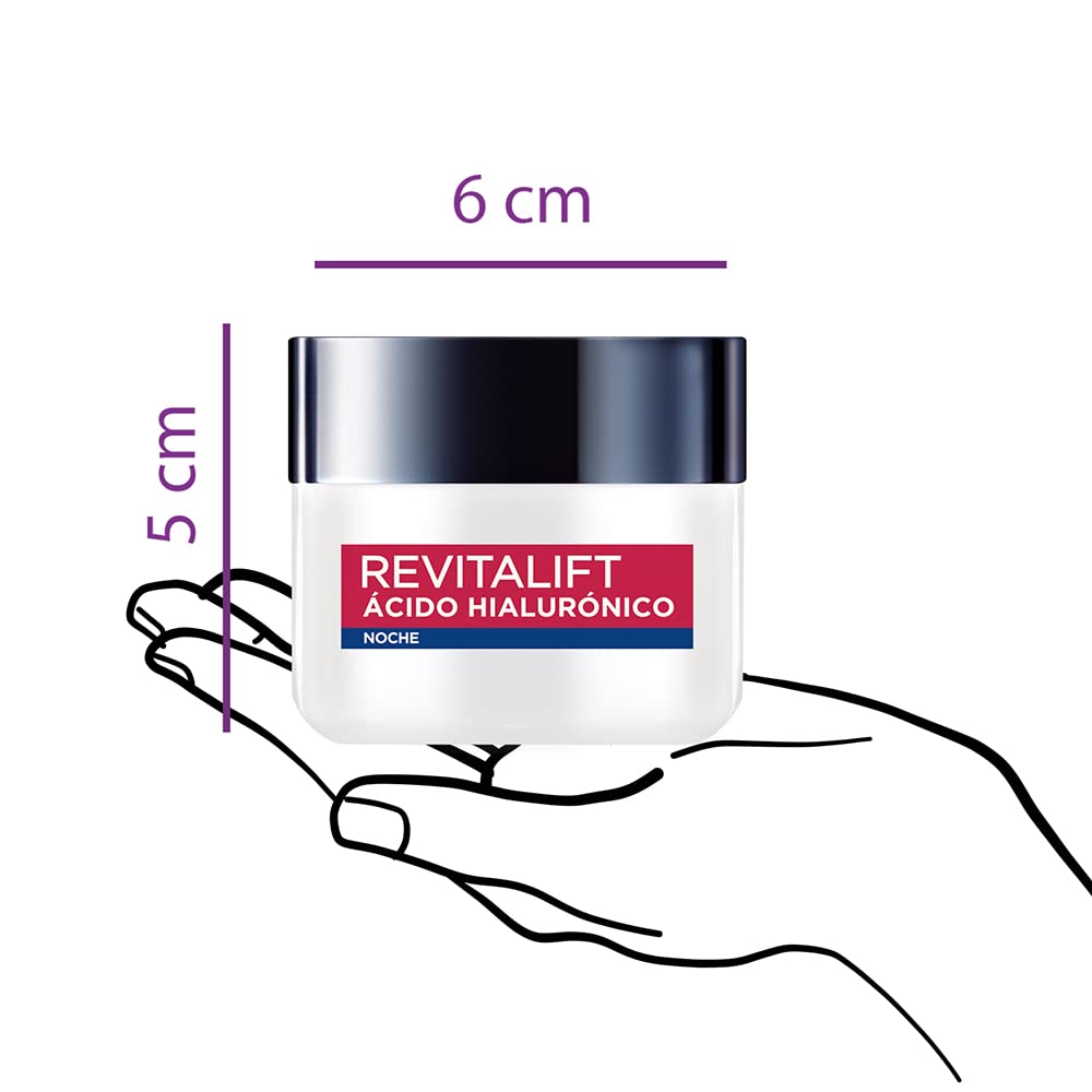 L'Oréal Paris Crema de Noche Revitalift Ácido Hialurónico, 50ml