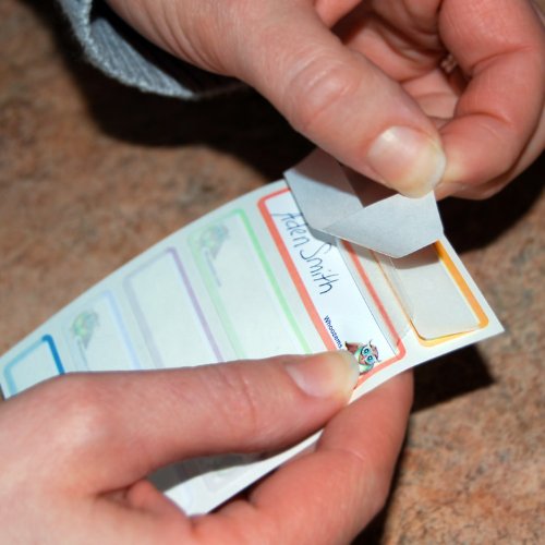 Etiquetas impermeables para biberones, ideales para guardería