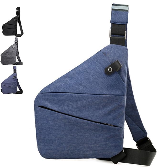 CXJYSD Bolso De Hombro De Viaje Personal, Bolso Cruzado Antirrobo Con Múltiples Bolsillos, Bolso Cruzado Ligero Para Deportes De Viaje Al Aire Libre Para Hombres Y Mujeres (azul-03)