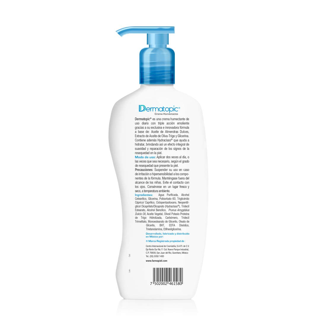 DERMATOPIC Crema Humectante Facial y Corporal | Aporta Suavidad e Hidratación Intensa | Crema Hidratante Ideal para Pieles Secas en Uso Diario | Recomendada por Dermatólogos | 500 gr