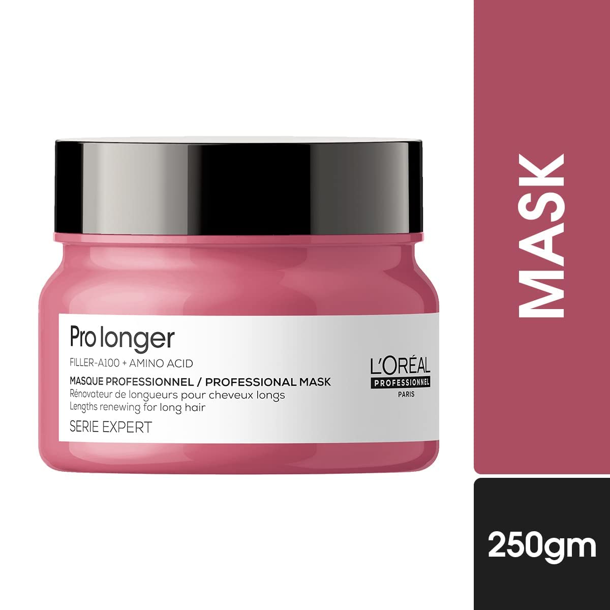 Mascarilla Tratamiento L'Oreal Professionnel Negro Engrosadora para un Cabello Más Largo y Saludable