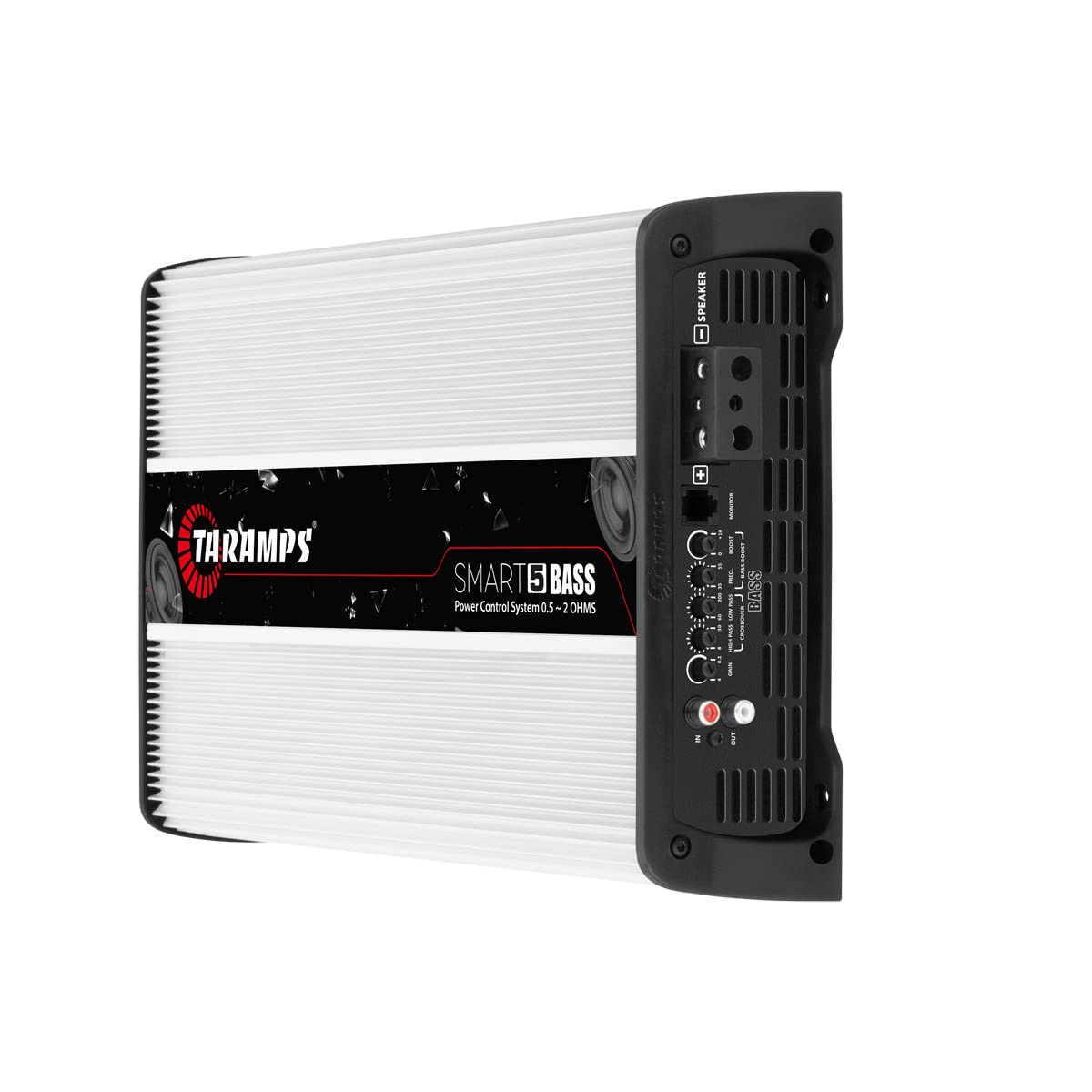 Amplificador de Graves Taramps Smart 5 Negro Multiimpedancia 5000 Vatios RMS Clase D Monobloque