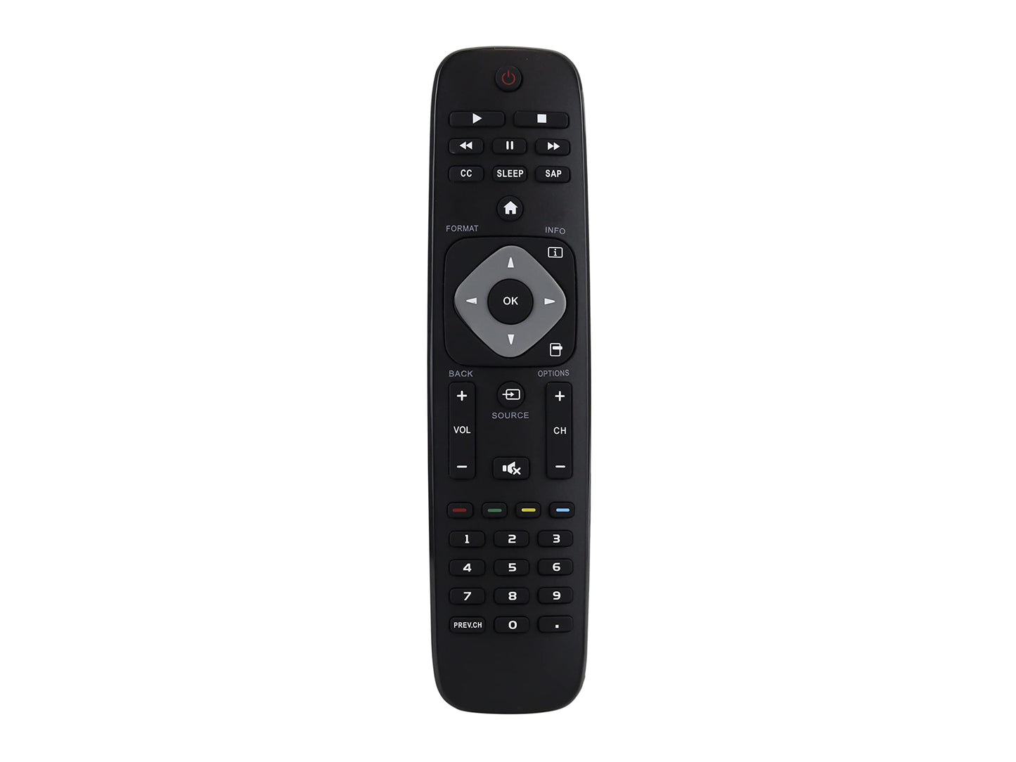 Control Remoto Compatible con Philips Smart TV Pantalla Directo SF308 URMT39JHG001 24PFL4508, 24PFL4508/F7, 29PFL4508, 29PFL4508/F7, 32PFL4508, 32PFL4508/F7, 39PFL2708, 39PFL2708/F7, 40PFL1708